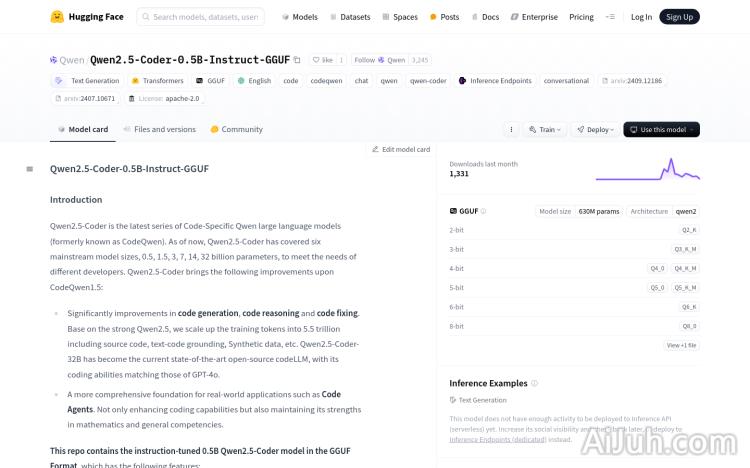 Qwen2.5-Coder-0.5B-Instruct-GGUF