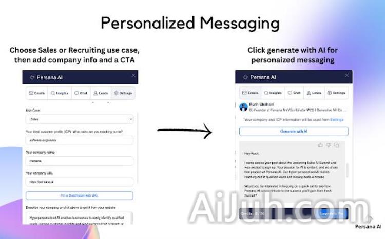 Persana AI - GPT for LinkedIn， Gmail， Hubspot