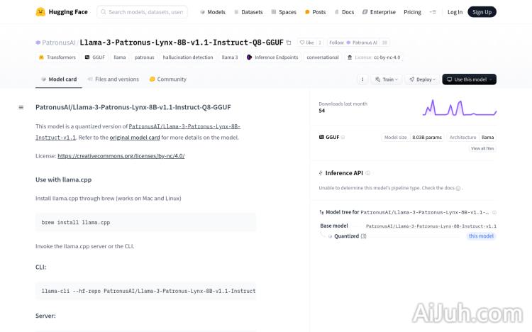 Llama-3-Patronus-Lynx-8B-v1.1-Instruct-Q8-GGUF