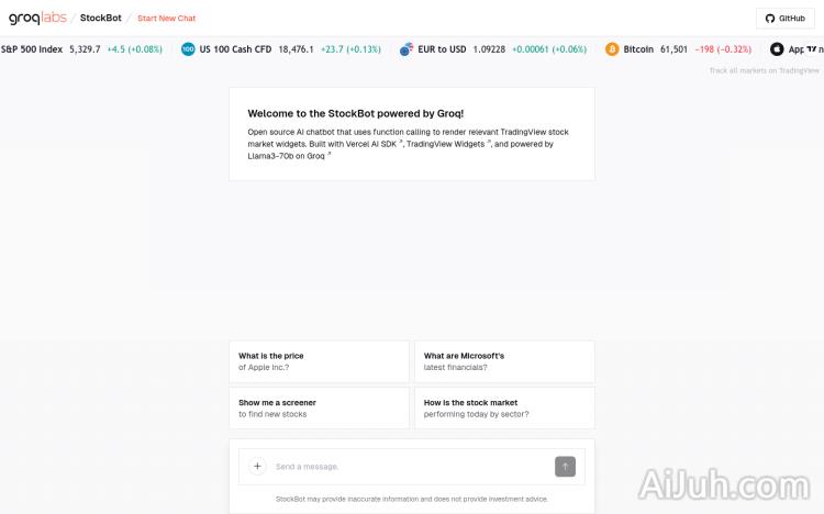 StockBot powered by Groq