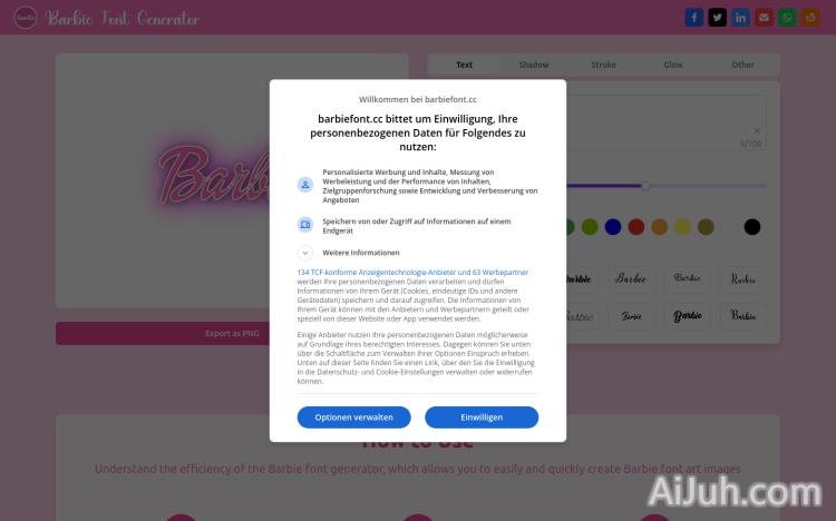 Barbie Font Generator