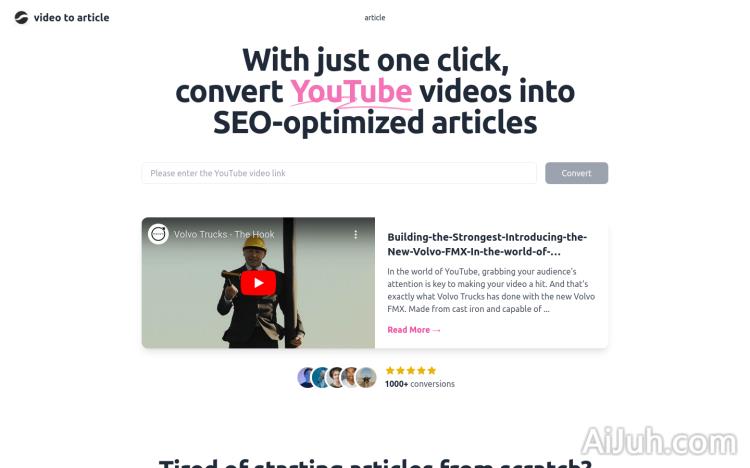 Video to Article