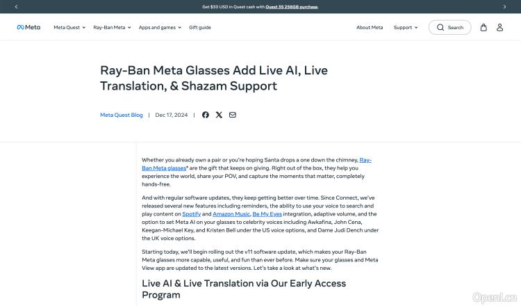 Ray-Ban Meta Glasses