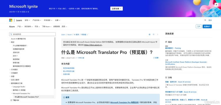 Microsoft Translator Pro