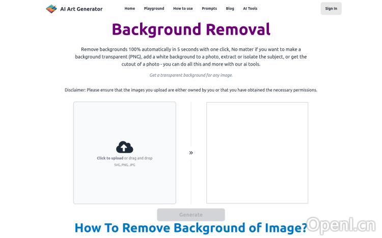 Background Removal | ai-art-generator.net