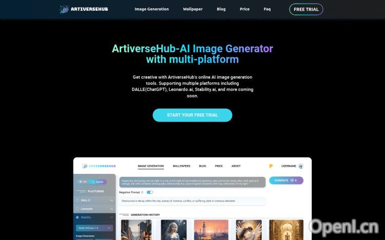 ArtiverseHub AI Image Generator