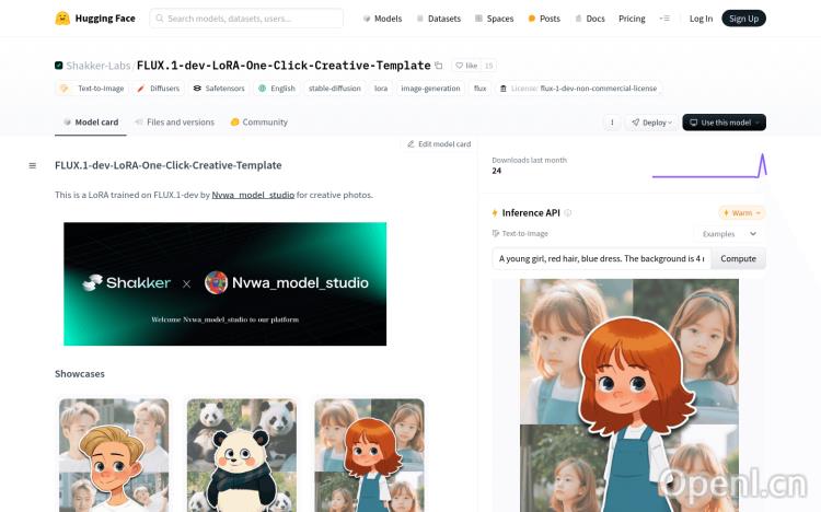 FLUX.1-dev-LoRA-One-Click-Creative-Template