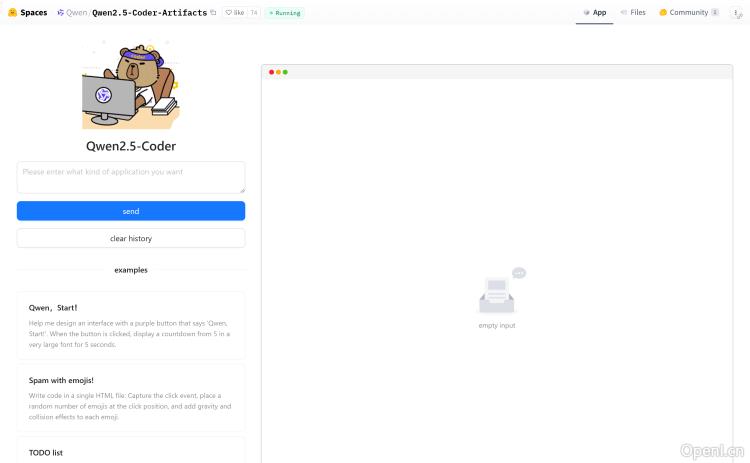 Qwen2.5 Coder Artifacts