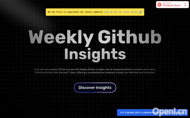 Weekly Github Insights