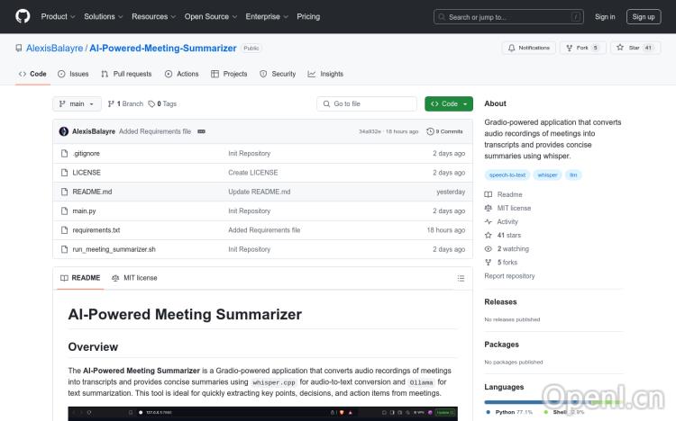 AI-Powered Meeting Summarizer