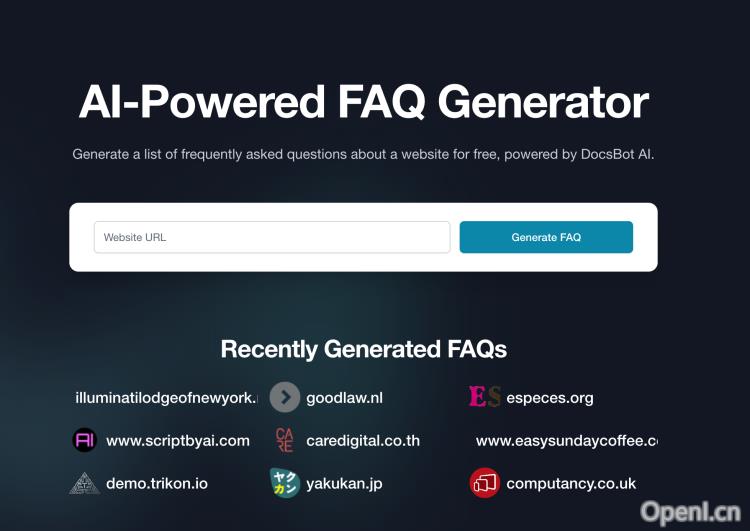 AI-Powered FAQ Generator