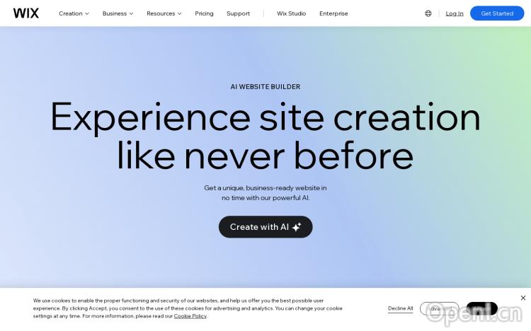 Wix AI 网站构建器