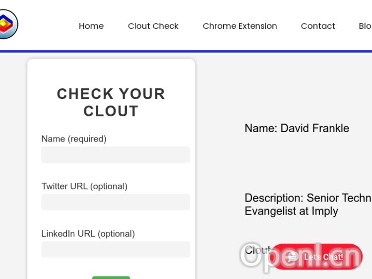 Clout Check by hacksocial.ai