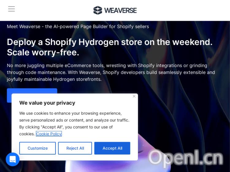 Weaverse, AI-Powered Page Builder