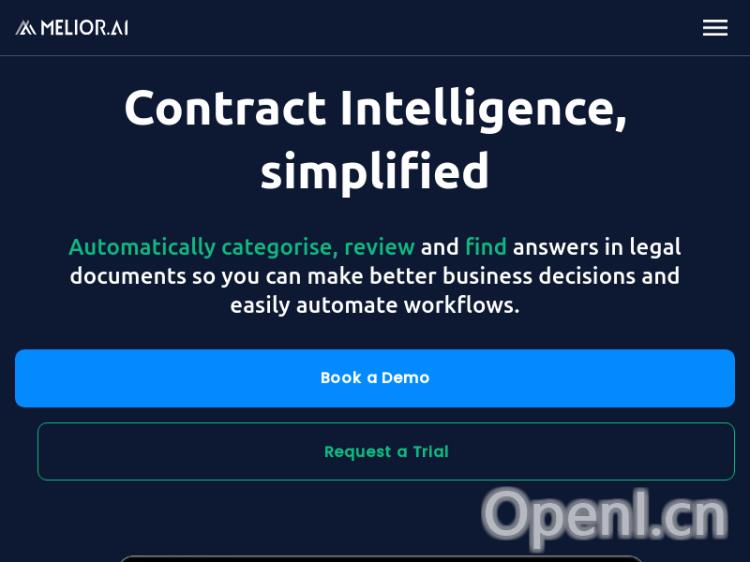 Melior Contract Intelligence AI