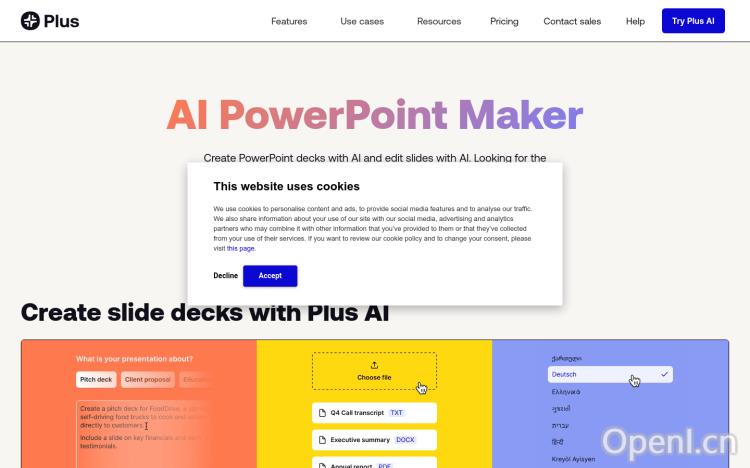 Plus AI PowerPoint
