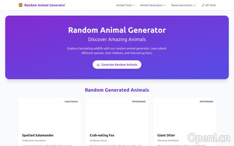 Random Animal Generator.org