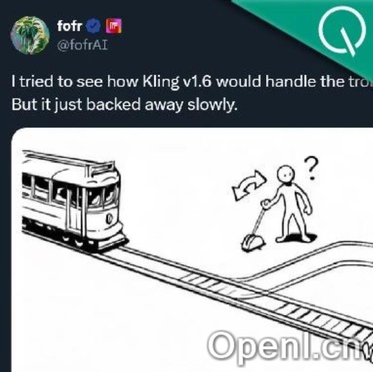 可灵AI电车难题全员无伤！网友：这就是东方智慧吗