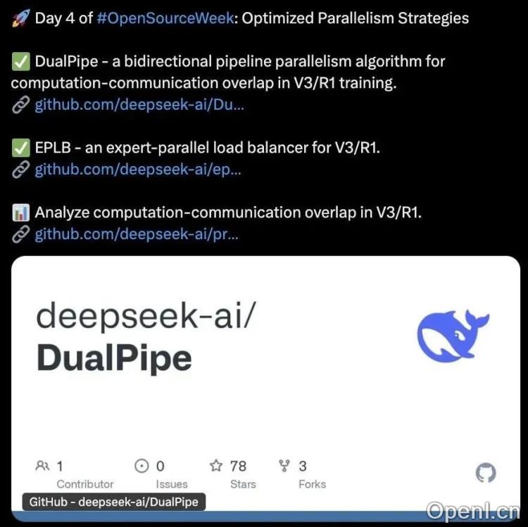 DeepSeek开源计划第4天:三大代码库齐开源,推动V3/R1训练与推理技术革新