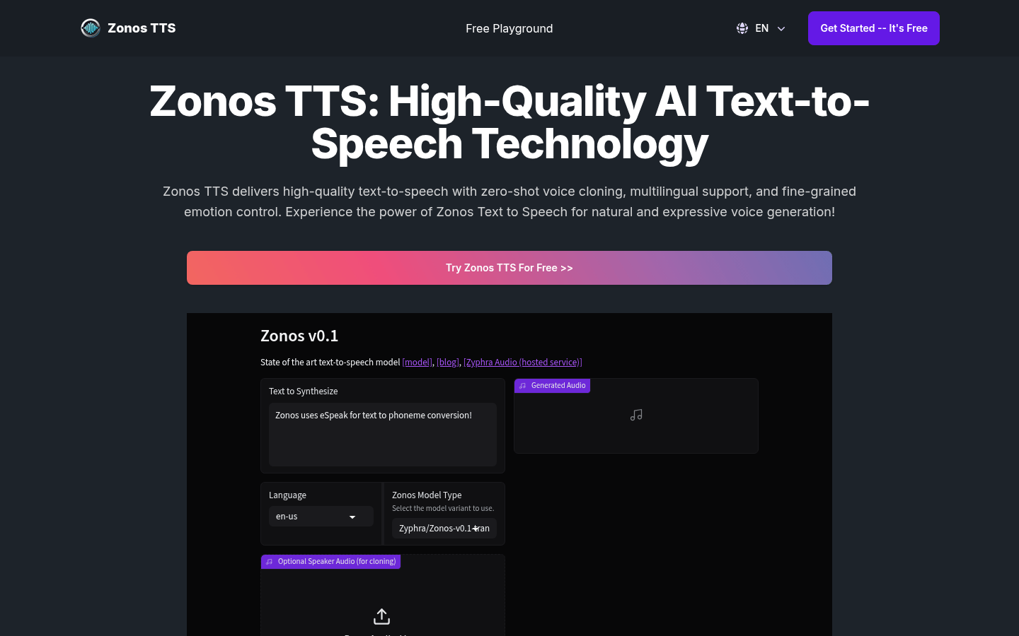 Zonos TTS