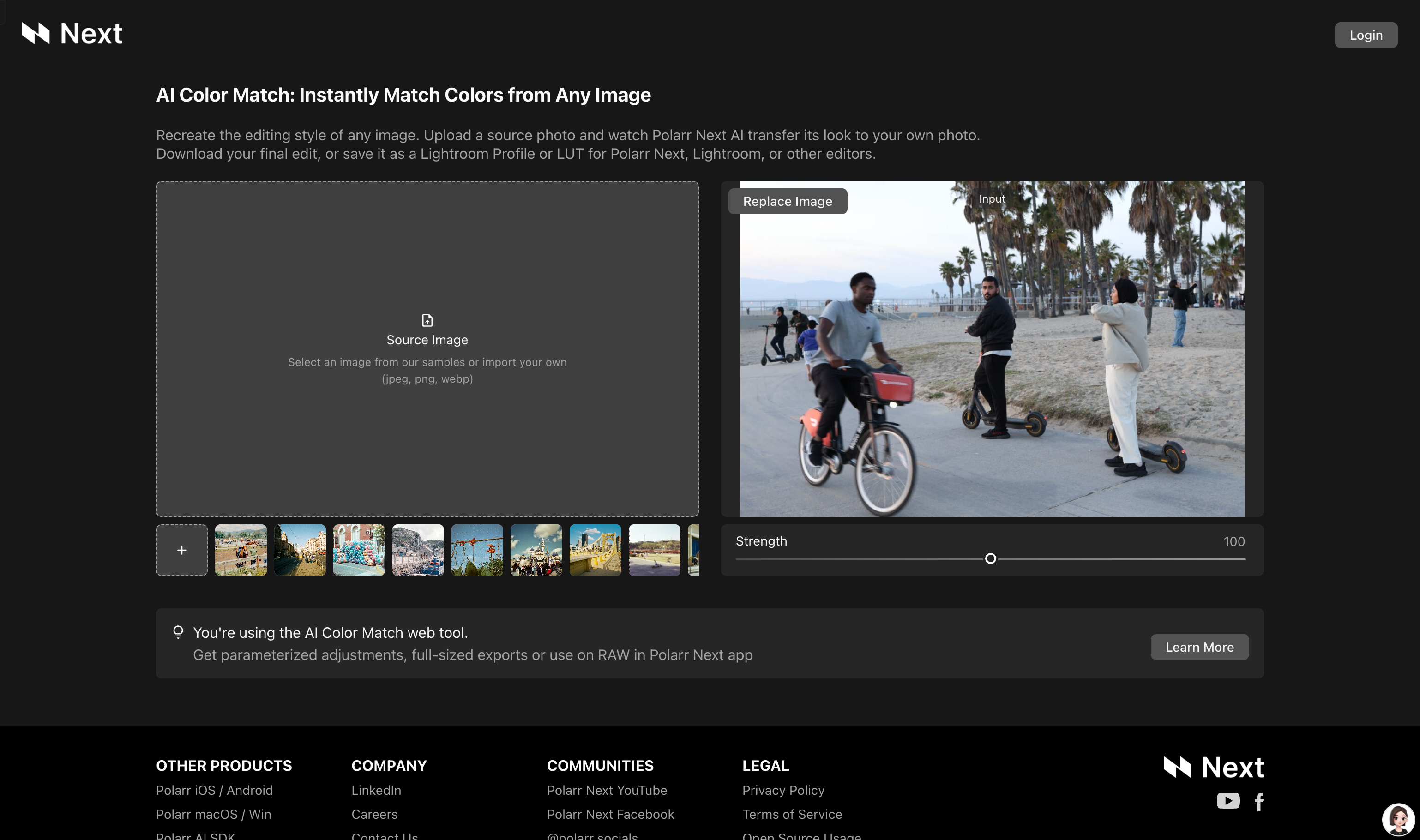 Polarr Next AI Color Match
