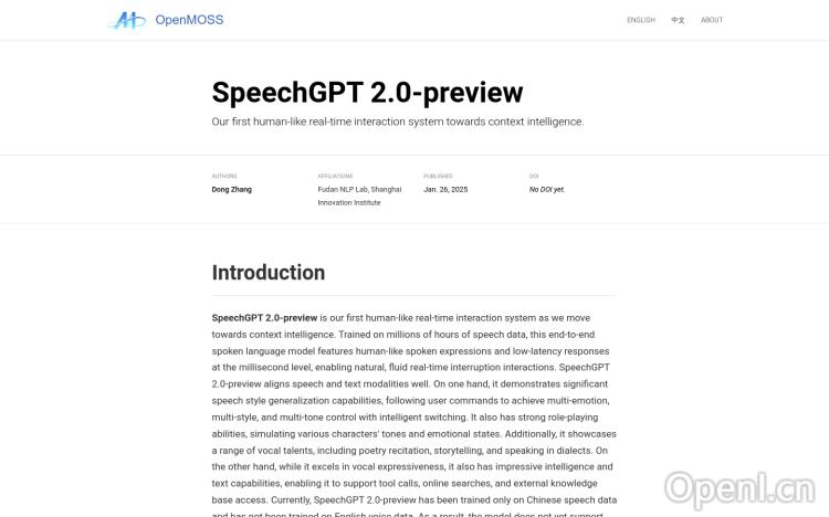 SpeechGPT 2.0-preview