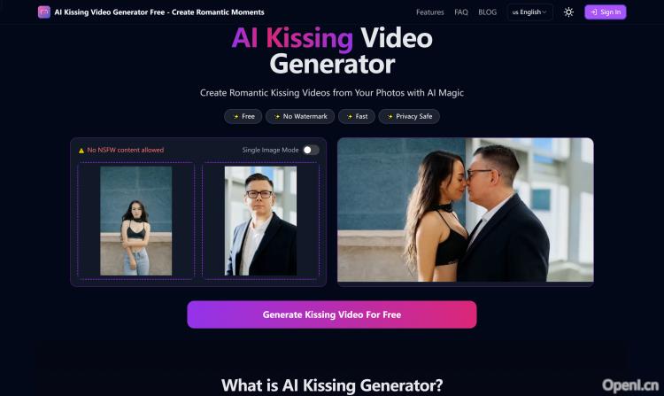 AI Kissing Video Generator Free