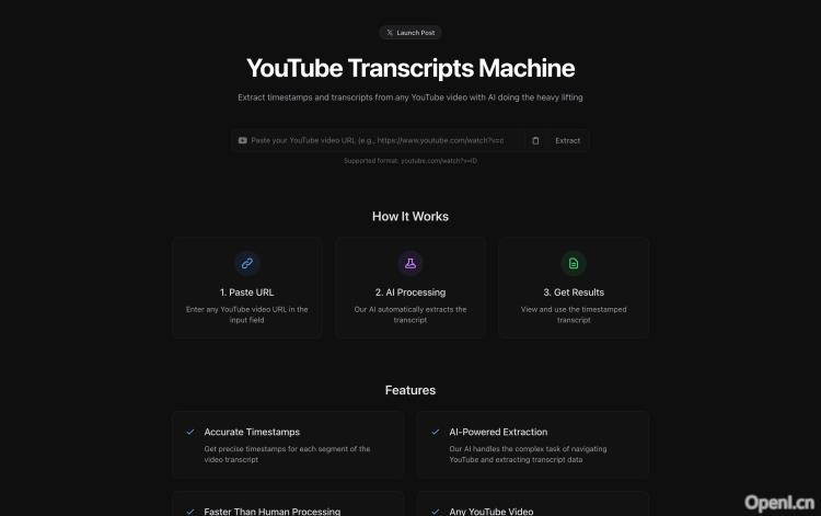 YouTube Transcripts Machine