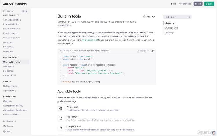 OpenAI Built-in Tools
