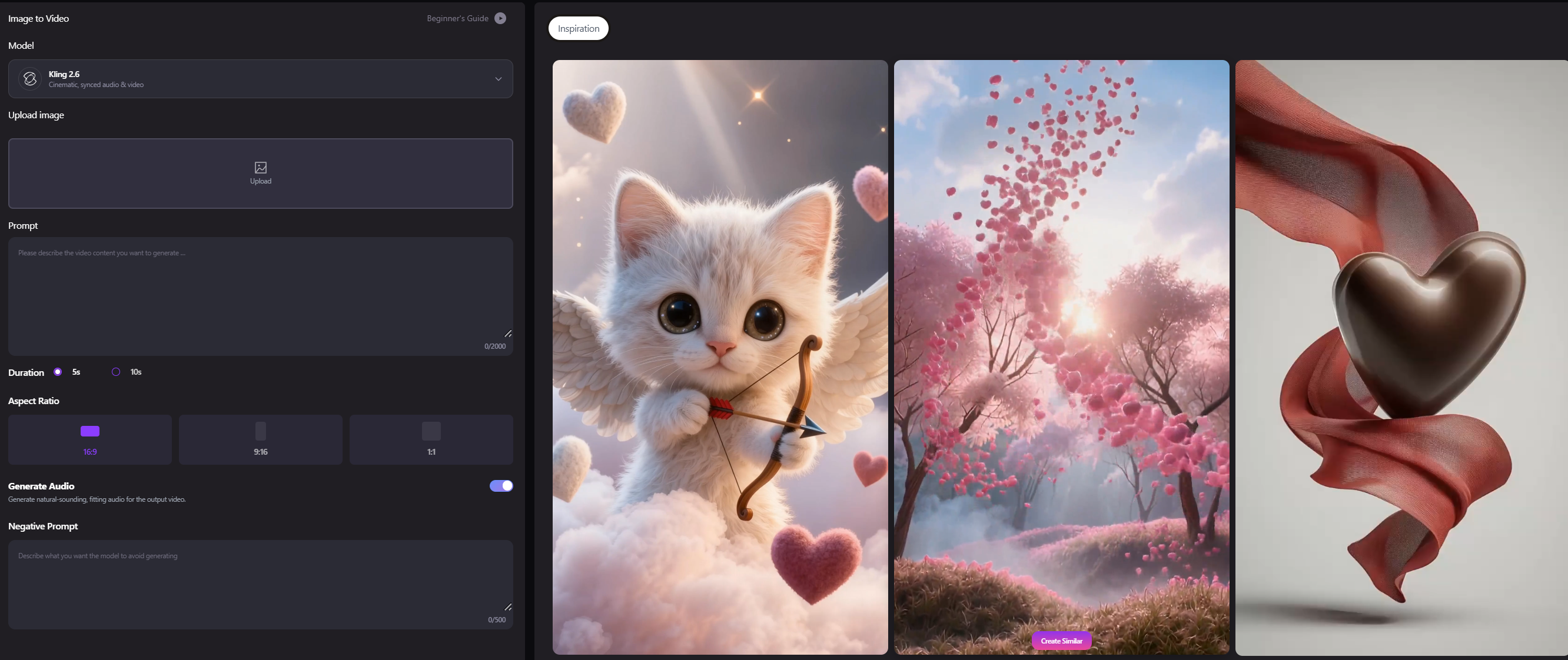 Arting AI 图片转视频生成器