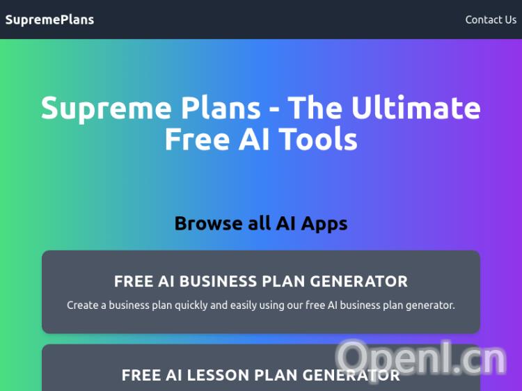 Supreme Plans AI