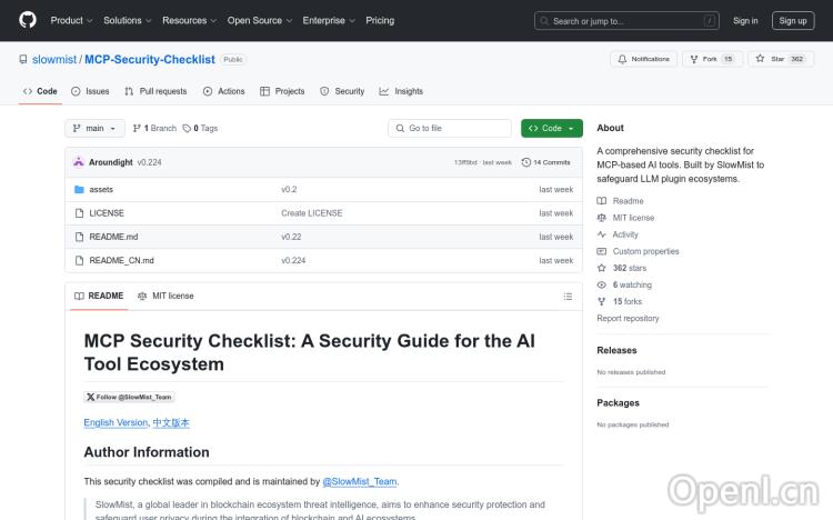 MCP 安全检查清单