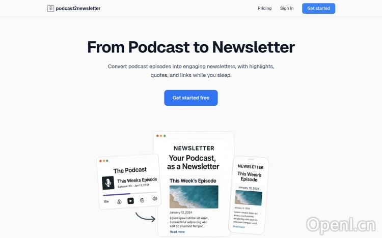 Podcast to Newsletter Generator