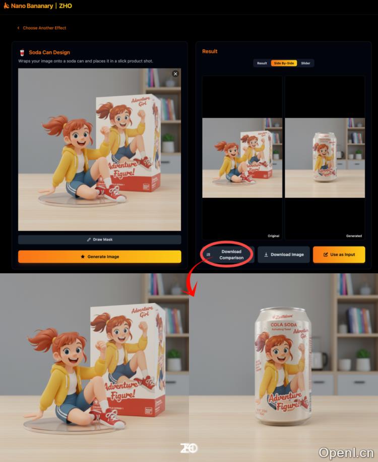 开源进阶版Nano Banana UI,支持局部涂选、连续编辑,比官方更好用。