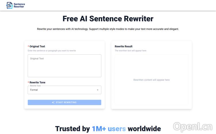 Free AI Sentence Rewriter