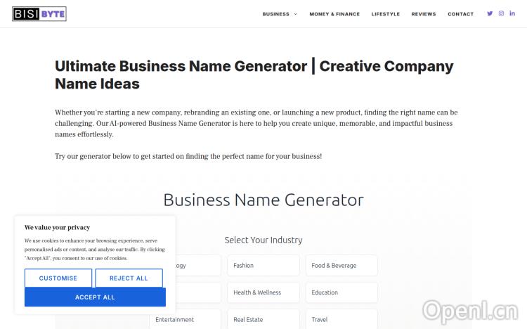 Bisibyte Business Name Generator