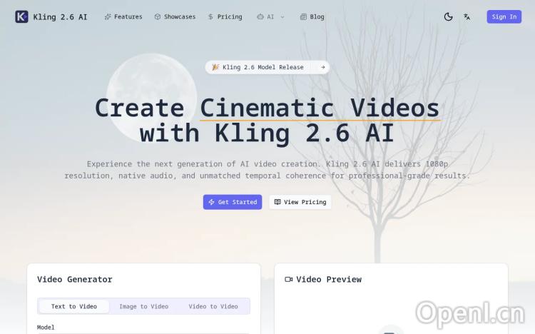 Kling 2.6 AI Video Generator