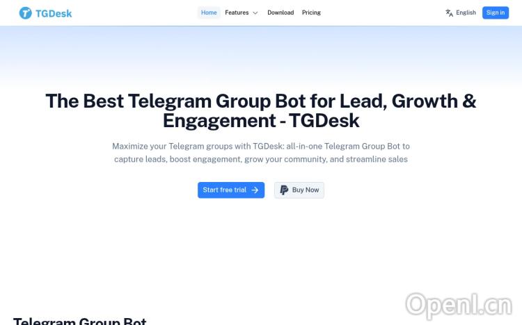 Telegram Group Bot - TGDesk