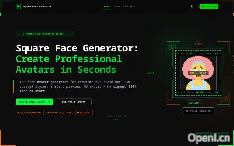 Square Face Generator