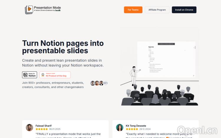 Presentation Mode for Notion