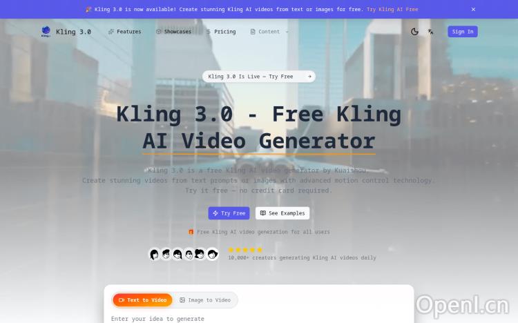 Kling 3 AI – Text