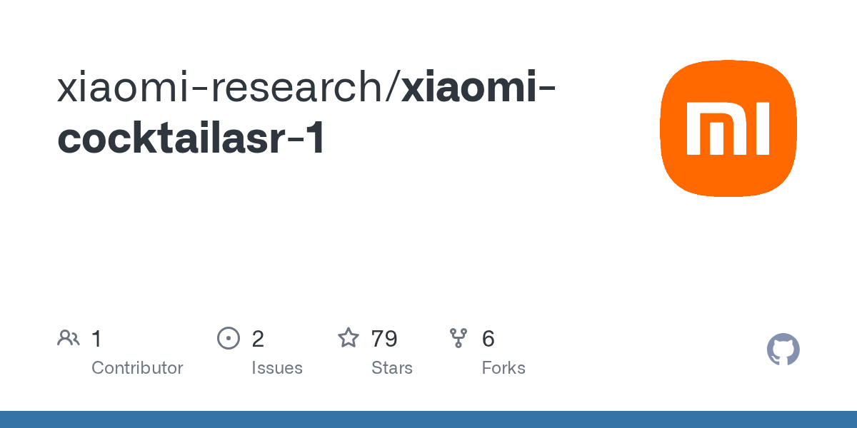 Xiaomi-CocktailASR-1