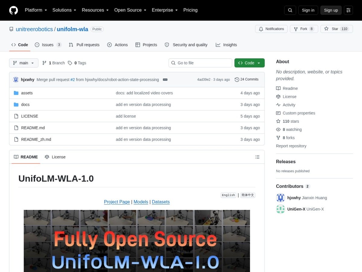UnifoLM-WLA-1.0