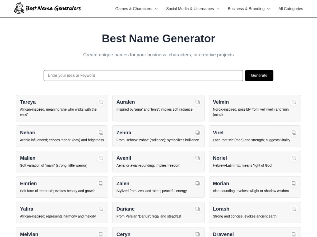 Best Name Generator